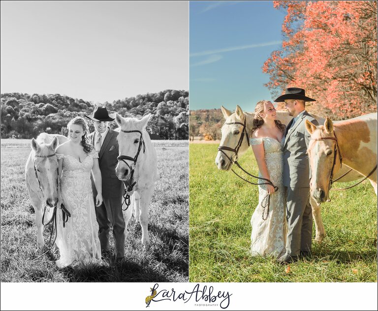 Bride And Her Horses Post-Wedding Portraits in New Alexandia PA