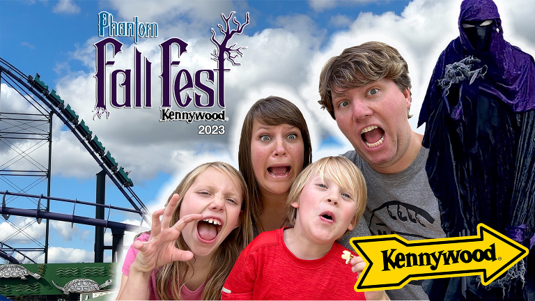 Phantom Fall Fest at Kennywood Park Halloween Event 2023 The Adventuring Abbeys Family Vlog